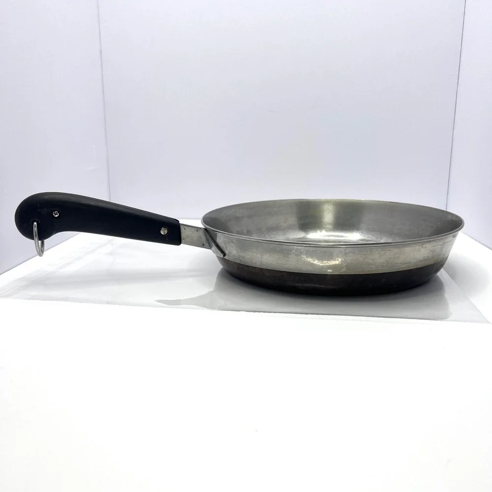 Revere Ware Skillet Fry Pan 10 Inch Copper Bottom Vintage Cookware USA Made